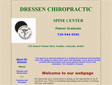 Tablet Screenshot of dressenchiropractic.com